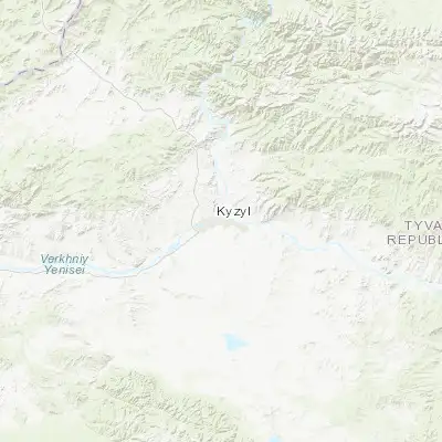 Map showing location of Kyzyl (51.710810, 94.453380)