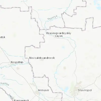 Map showing location of Ladovskaya Balka (45.629650, 41.402310)