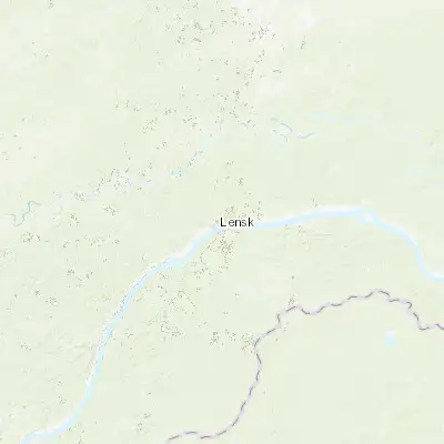 Map showing location of Lensk (60.725280, 114.927780)