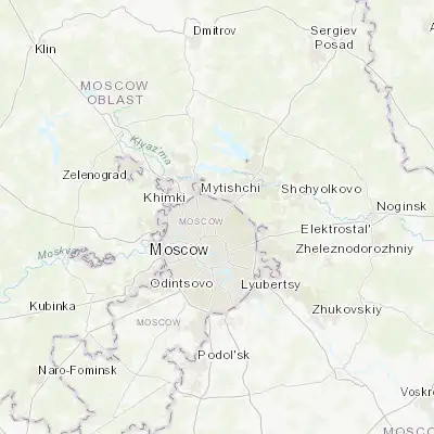 Map showing location of Leonovo (55.850000, 37.650000)