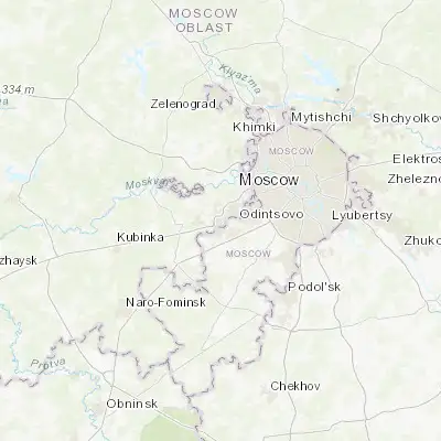 Map showing location of Lesnoy Gorodok (55.638930, 37.208290)