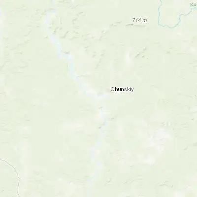 Map showing location of Lesogorsk (56.045800, 99.513600)