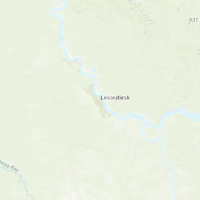 Map showing location of Lesosibirsk (58.235830, 92.482780)