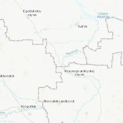 Map showing location of Letnik (46.011000, 41.265700)