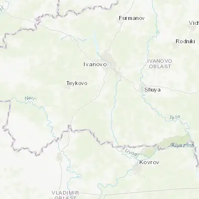Map showing location of Lezhnevo (56.775080, 40.891740)