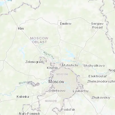 Map showing location of Lobnya (56.009720, 37.481940)