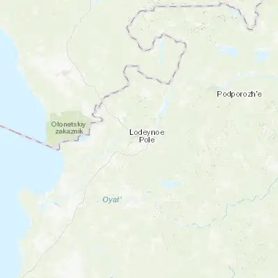 Map showing location of Lodeynoye Pole (60.726000, 33.553060)