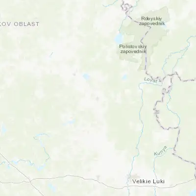 Map showing location of Loknya (56.829980, 30.146650)