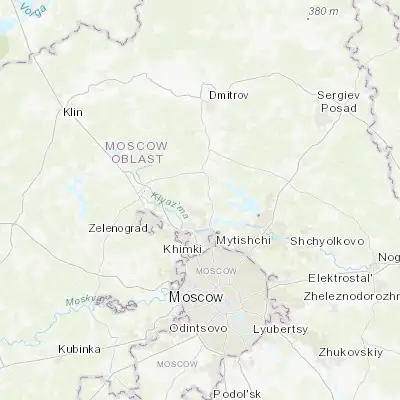 Map showing location of Lugovaya (56.050000, 37.483330)
