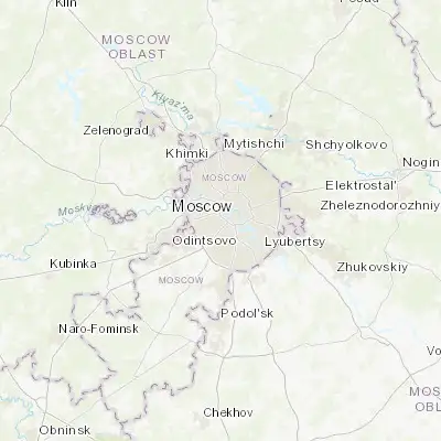 Map showing location of Luzhniki (55.715990, 37.553760)