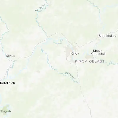 Map showing location of Lyangasovo (58.517590, 49.447180)