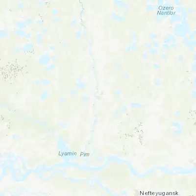 Map showing location of Lyantor (61.619450, 72.155460)