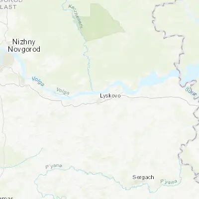 Map showing location of Lyskovo (56.032820, 45.042200)