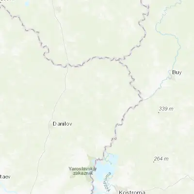 Map showing location of Lyubim (58.362500, 40.684330)
