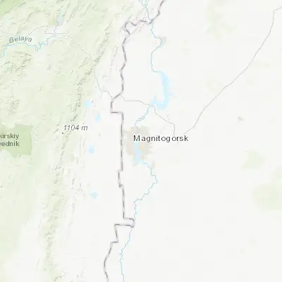 Map showing location of Magnitogorsk (53.418610, 59.047220)