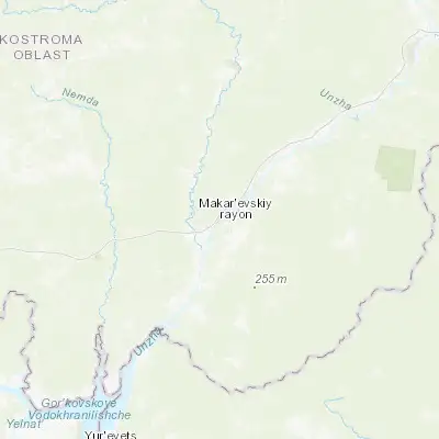 Map showing location of Makar’yev (57.885010, 43.804900)