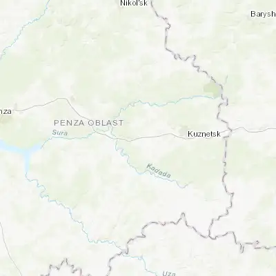 Map showing location of Makhalino (53.085430, 46.221080)