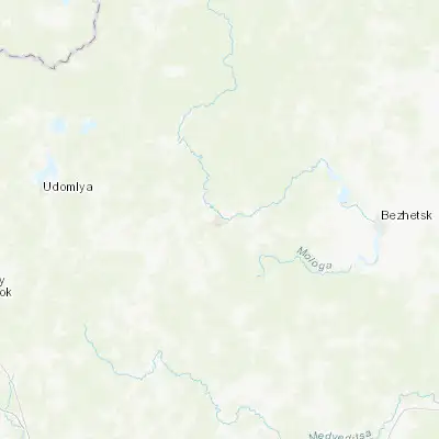 Map showing location of Maksatikha (57.796950, 35.882540)