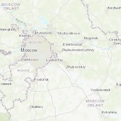 Map showing location of Malakhovka (55.647760, 38.024860)