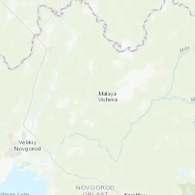 Map showing location of Malaya Vishera (58.845380, 32.222180)