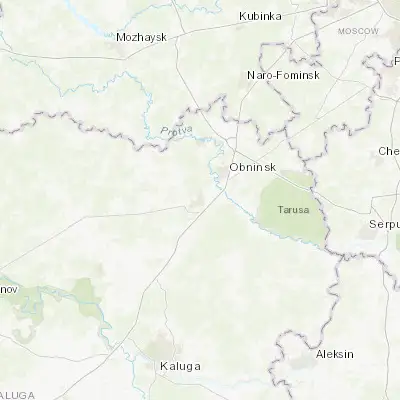 Map showing location of Maloyaroslavets (55.014570, 36.471850)