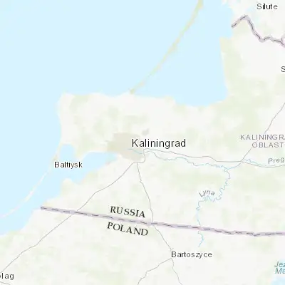 Map showing location of Maloye Isakovo (54.732690, 20.584130)
