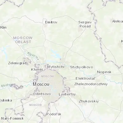 Map showing location of Mamontovka (55.980830, 37.819720)