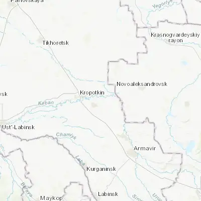 Map showing location of Maykopskoye (45.393610, 40.765830)