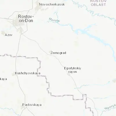 Map showing location of Mechetinskaya (46.771300, 40.455970)