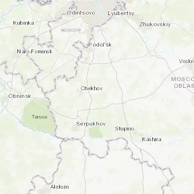 Map showing location of Melikhovo (55.114400, 37.648270)