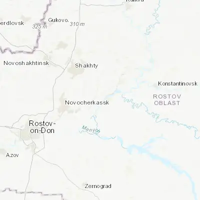 Map showing location of Melikhovskaya (47.481060, 40.486690)