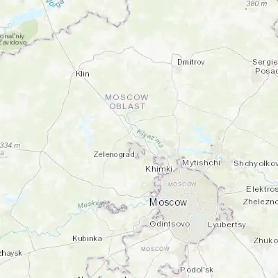 Map showing location of Mendeleyevo (56.033330, 37.216670)
