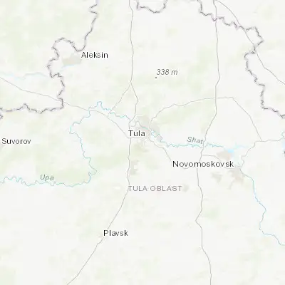Map showing location of Mendeleyevskiy (54.137450, 37.587420)