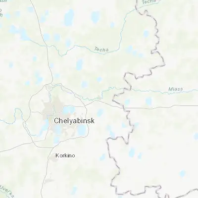 Map showing location of Miasskoye (55.278400, 61.890500)