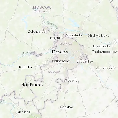 Map showing location of Mikhalkovo (55.683330, 37.433330)