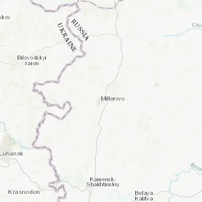 Map showing location of Millerovo (48.922650, 40.396730)