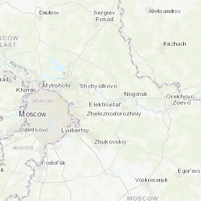 Map showing location of Monino (55.842440, 38.193620)