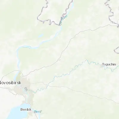 Map showing location of Moshkovo (55.305300, 83.610400)