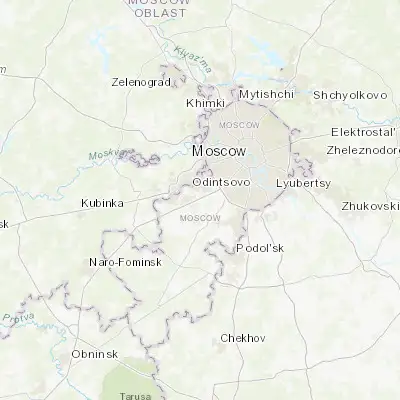 Map showing location of Moskovskiy (55.599110, 37.354950)