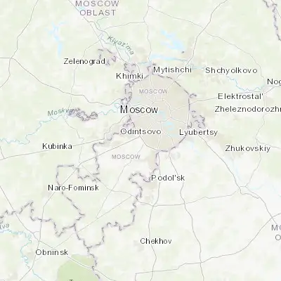 Map showing location of Mosrentgen (55.619700, 37.464020)
