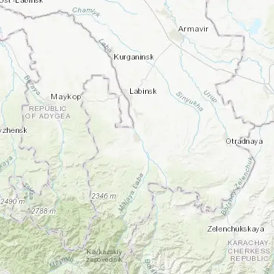 Map showing location of Mostovskoy (44.412220, 40.793610)