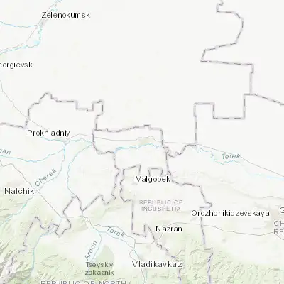 Map showing location of Mozdok (43.743590, 44.651770)
