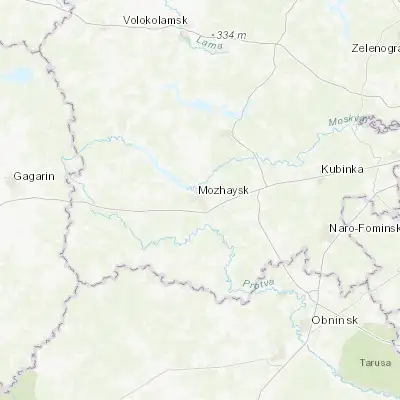 Map showing location of Mozhaysk (55.501940, 36.027220)