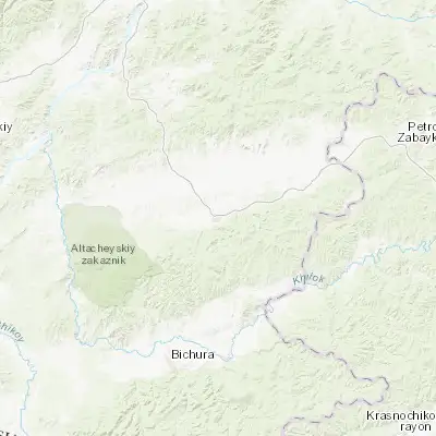 Map showing location of Mukhorshibir’ (51.049860, 107.829970)