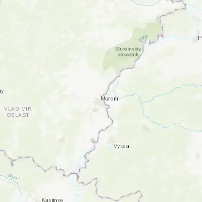 Map showing location of Murom (55.575000, 42.042600)