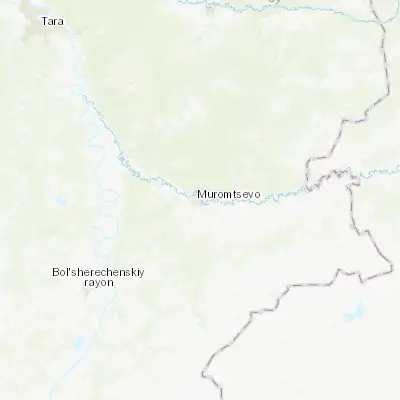 Map showing location of Muromtsevo (56.372380, 75.241750)
