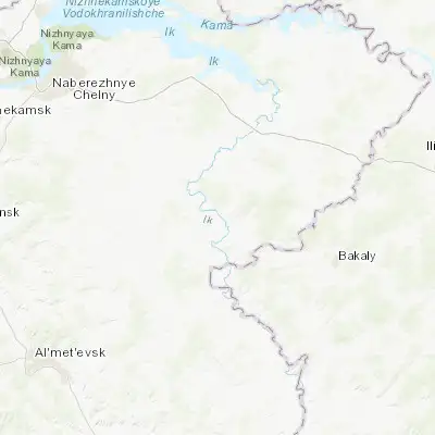 Map showing location of Muslyumovo (55.303330, 53.194720)