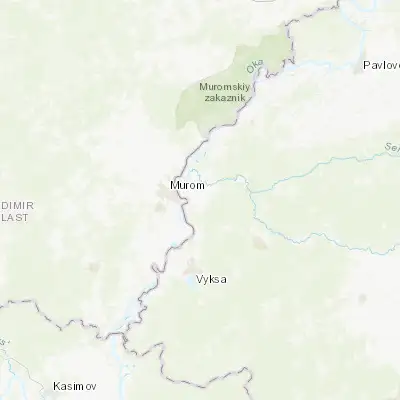 Map showing location of Navashino (55.544100, 42.196800)