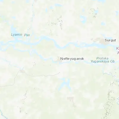 Map showing location of Nefteyugansk (61.099790, 72.603490)