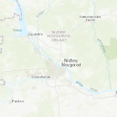 Map showing location of Neklyudovo (56.414210, 43.977210)